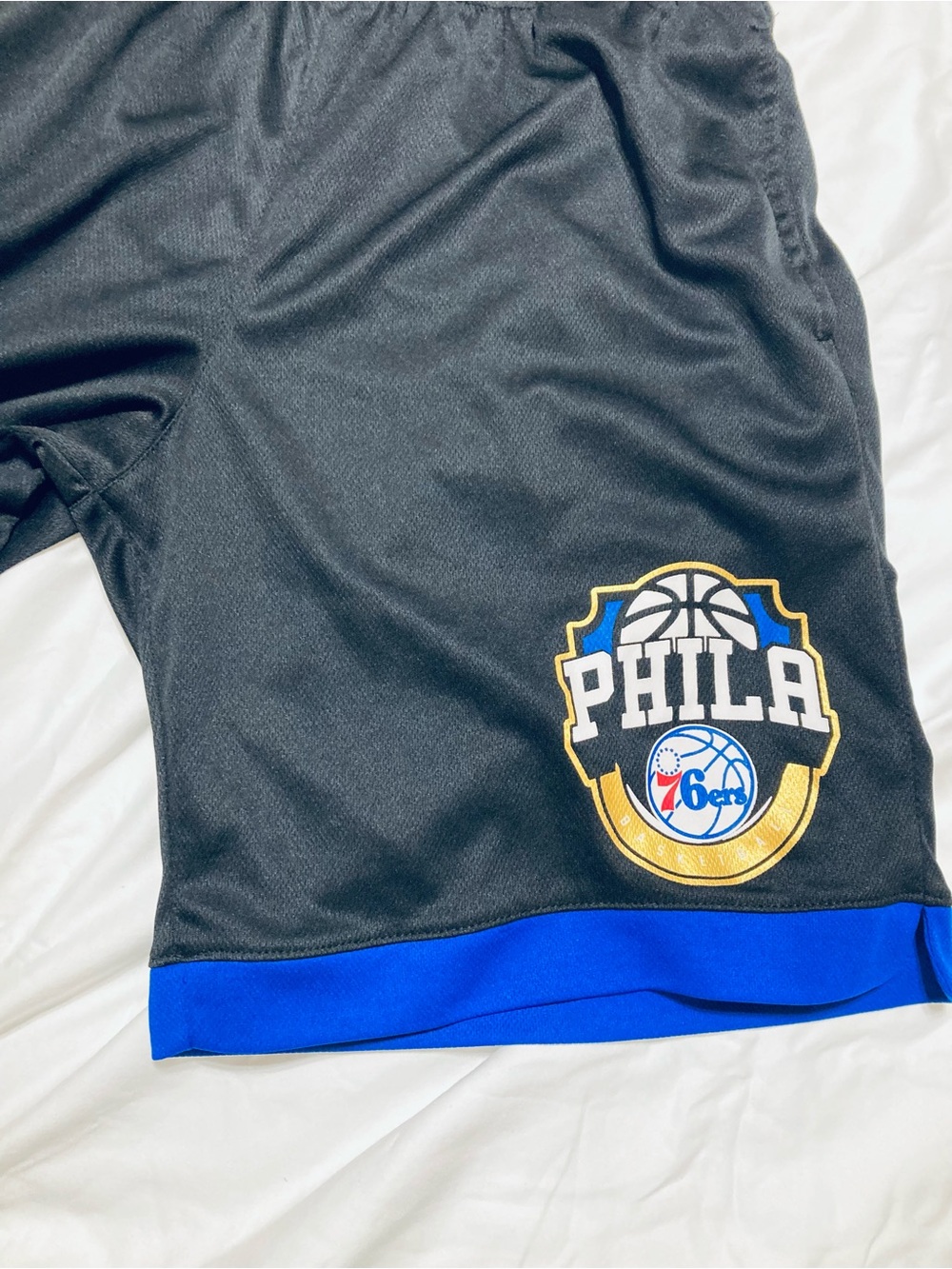 NBA PHILA Black & Blue Men's Basketball Shorts